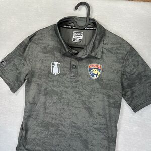 Fanatics Florida Panthers Men’s Medium NHL‎ Authentic Short Sleeve Polo Stretch